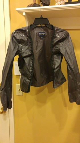 Triumph Black Nylon Motorcycle Jacket with Removable Pads- Sz (XS) - Picture 11 of 12
