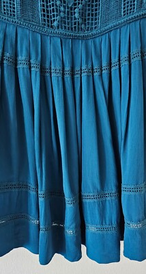 free people blue crochet dress Blue Coastal Crochet Dress