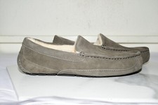 UGG ASCOT SLIPPER SHEARLING LINED Suede Gray Men US 9