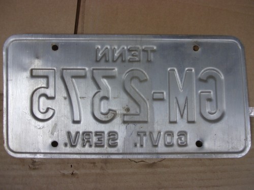 Vtg Tennessee Government Service License Plate Vehicle Truck Car Embossed Tag TN - Picture 2 of 2