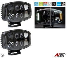 2X 10'' LED Jumbo Nebelscheinwerfer Weiß Bernstein Für Szm Kipper 12V 24V E9