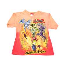 Vintage Yu-Gi-Oh Tie Dye Youth Size Medium T-Shirt Anime Cartoon Dark Magician
