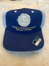 Trump Tower 45th President Blue Hat Wine Whiskey Bar Not Available Public RARE