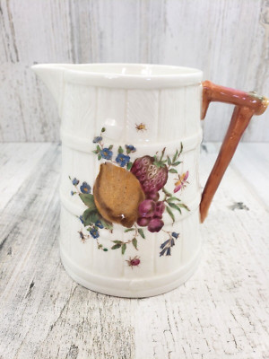 Royal Worcester Delecta  Fruit Pattern BONE CHINA Creamer Made in England