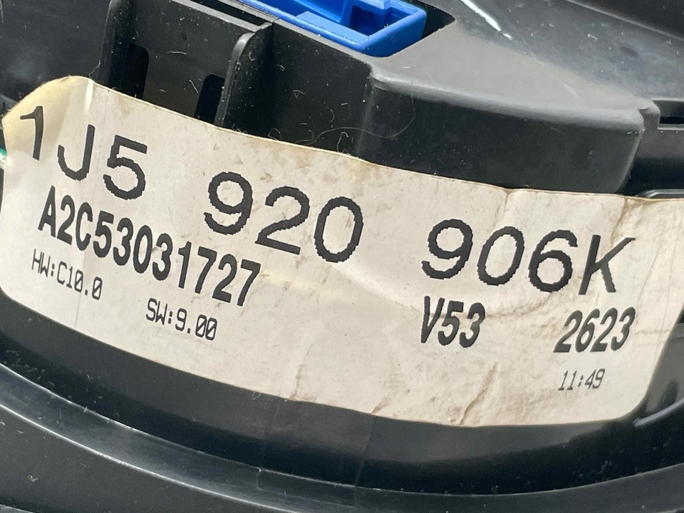 Volkswagen Jetta 2004 Except cuadro de instrumentos velocímetro 1J5920906K 05 Foto 3 de 4