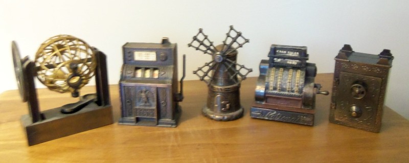 5 Metal Pencil Sharpeners: SAFE Windmill Spain REGISTER Slot Machine LOTTERY BAL