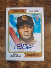 2023 Topps Heritage EGUY ROSARIO RC Real One On Card Auto #ROA-ERO Padres