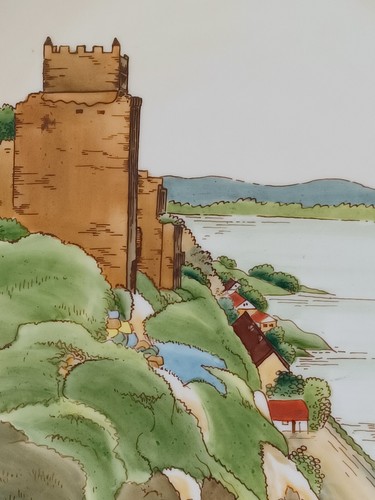 Nippon Morimura Hand Painted Castle Landscape 10 1/8 Inch Plate C. 1911-1921 - Picture 2 of 11