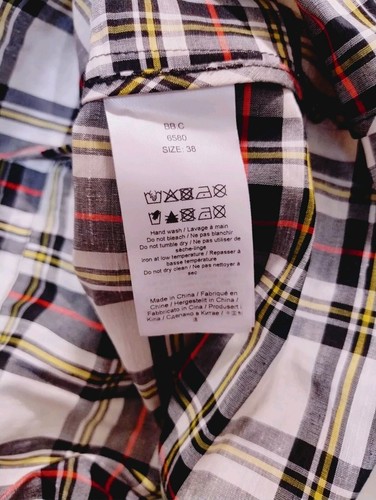 Ganni Black Grey Red Check Plaid Midi Maxi Dress Cut Out NWT $760 Size 38 Au 10 - Picture 10 of 14