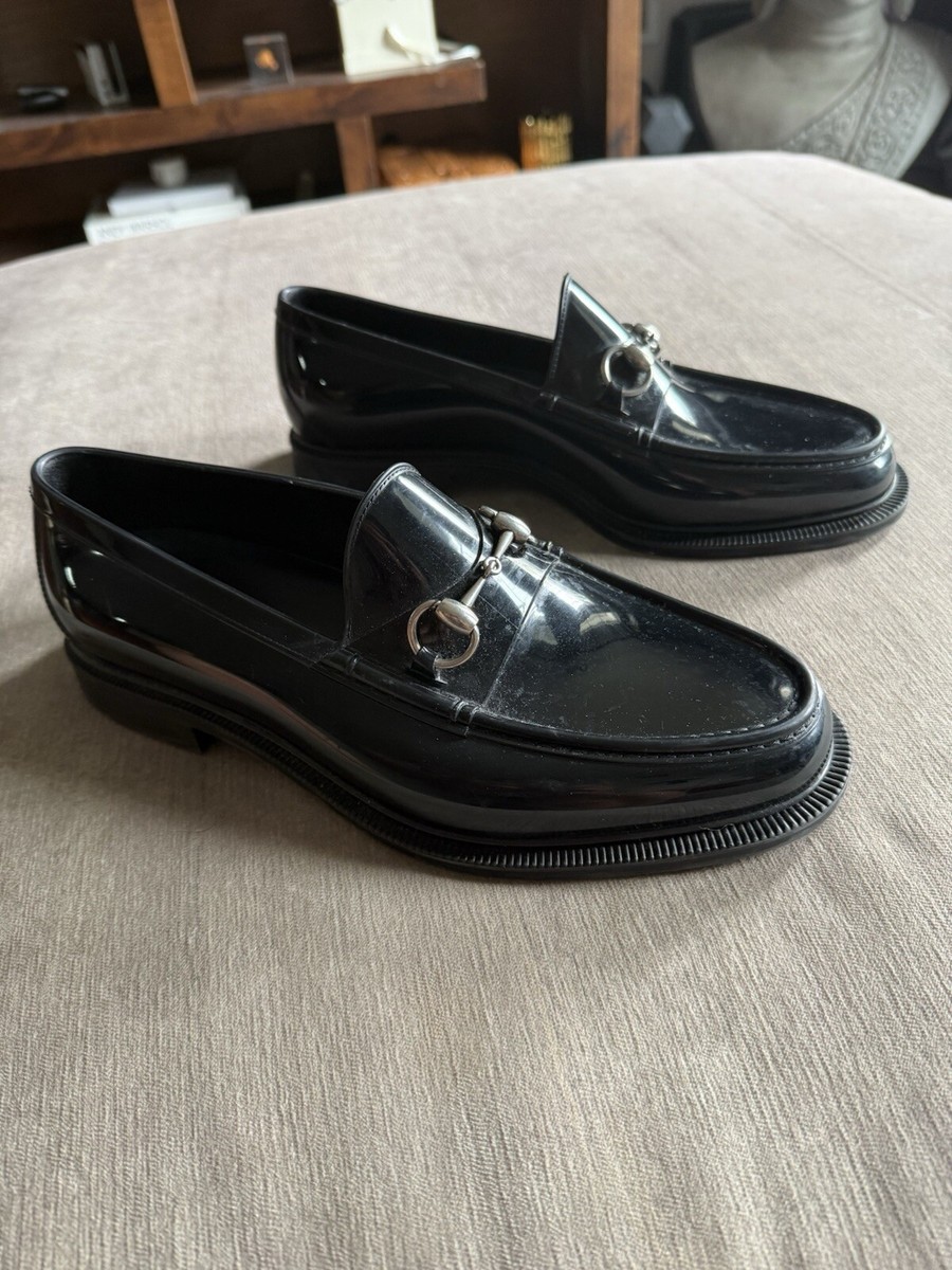 Black Gucci Horse Bit RUBBER Loafers- US 9 (fits like 10.5 Black Gucci Horse Bit RUBBER Loafers- US 9 (fits like 10.5