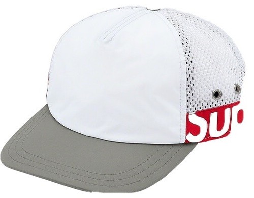 Supreme 5 Panel Hat Side Logo White/Red 