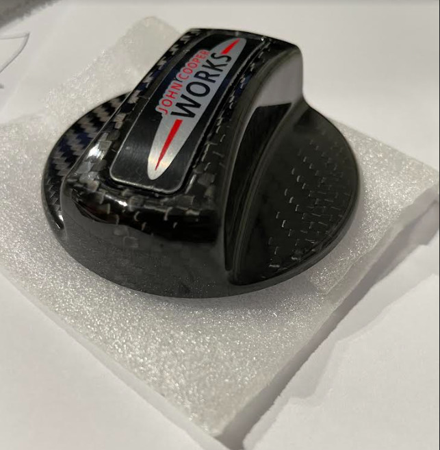 MINI JCW Carbon Fibre Fuel Filler Cap Cover Genuine 16115A7AD86 | eBay
