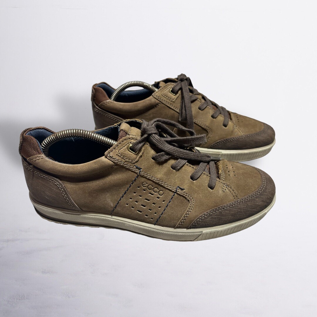 Ecco Spikeless Golf Shoes Brown Rustic Leather Robuck GUC  display picture 3