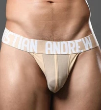 New Men's Sexy ANDREW CHRISTIAN Breeze Sports Mesh Thong w/Enhanced Pouch - Gay