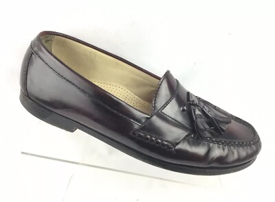 COLE HAAN Mens 03507 Tassel Leather Loafer Burgundy Slip On  display picture 3