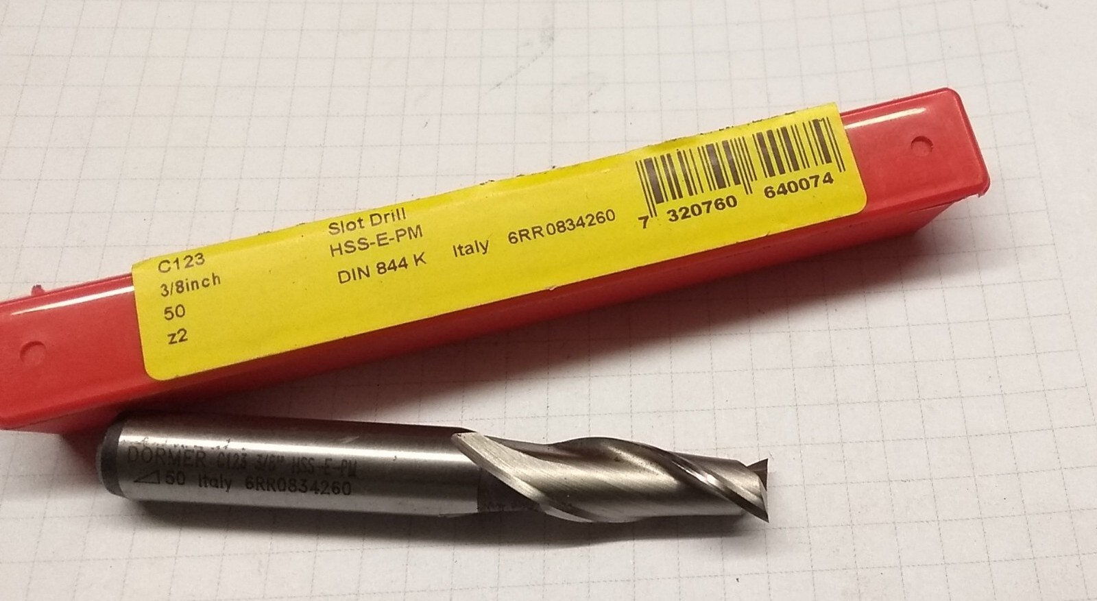 DORMER 3/8""  C123 Slot Drill HSS-E-PM 2 flute