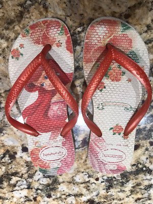 Cute! Havaianas Girls flip flops- Little Girls Size 11/12C