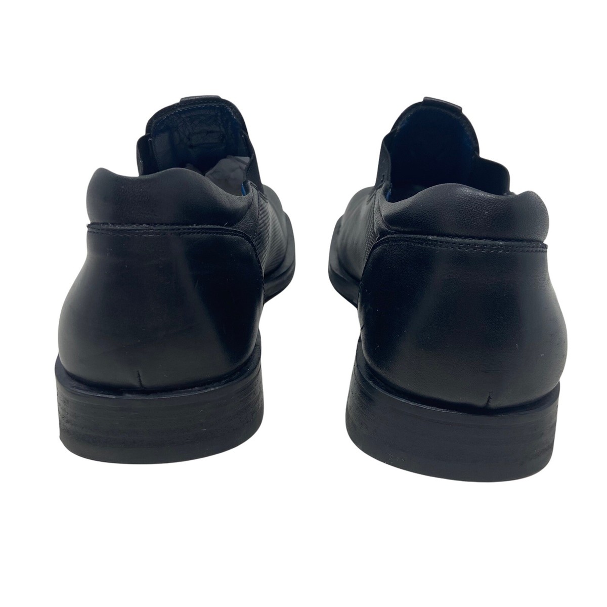 Bacco Bucci Black Leather Square-toe Loafers, Made in Italy, size 10 1/2 Bacco Bucci Black Leather Square-toe Loafers, | Mercari main image 2