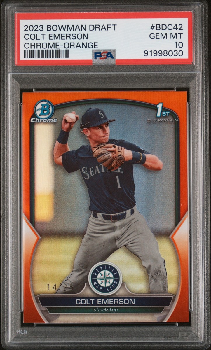 PSA 10 COLT EMERSON 1st 2023 Bowman Chrome Draft ORANGE REFRACTOR 