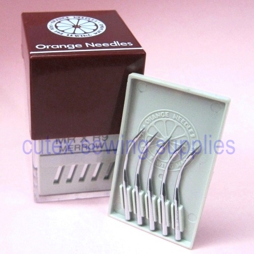 50 Orange MRXR9, 60M, SY6200 Curved MERROW Overlock Serger Needles