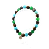 Steine Und Mineralien. Armband Perlen Tigerauge + Labradorit + TüRkis +