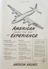 1947 American Airlines Vintage Ad Leads the way in experience