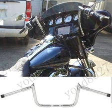 12" Meathook Hanger Handlebar Chrome For Harley Street Electra Glide 1982-2024