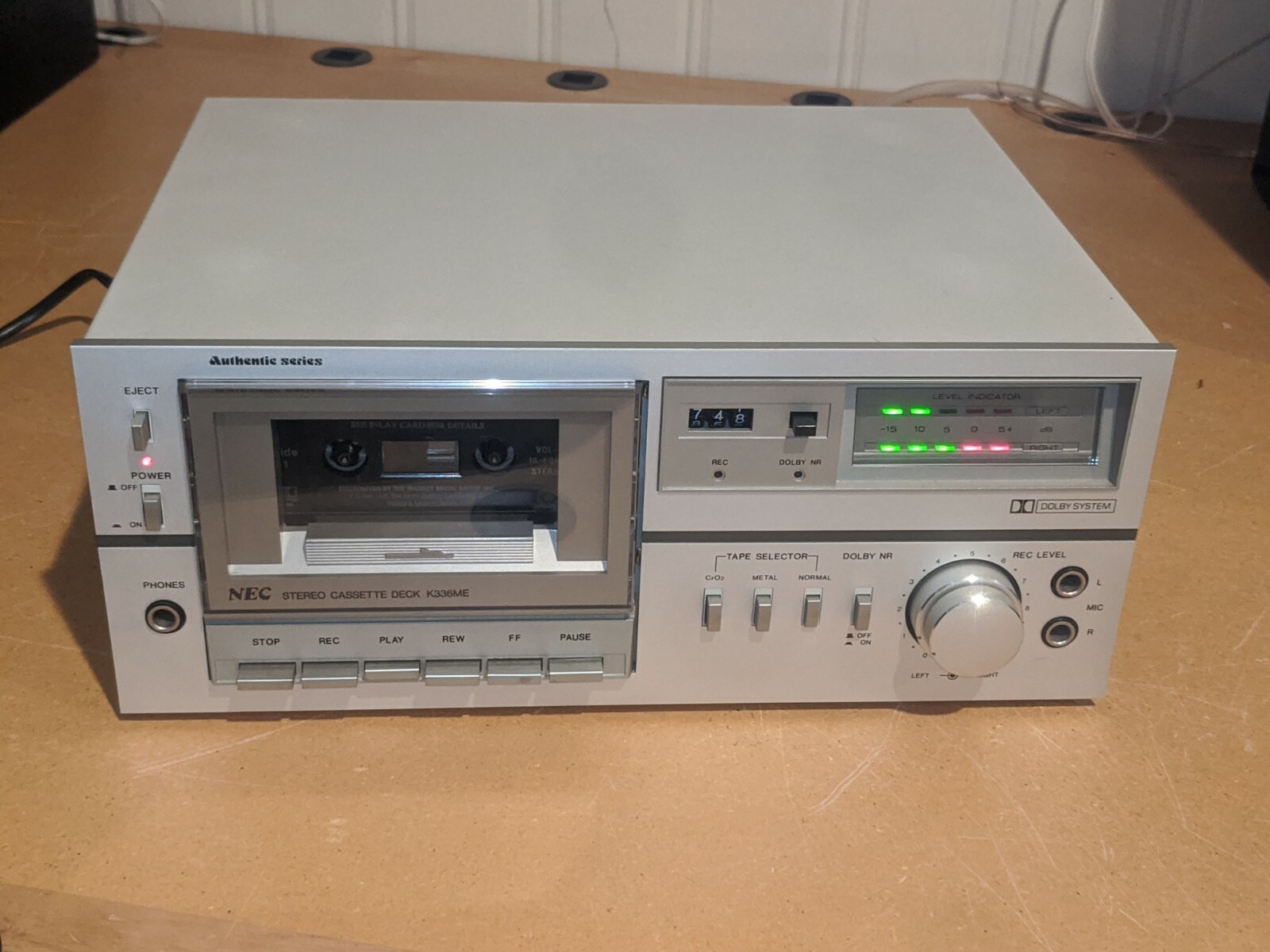 Rare Vintage NEC Authentic Series Cassette Silver Tape Deck K336ME PARTS eBay