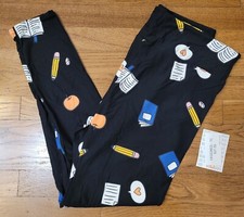 LuLaRoe TC Tall Curvy Leggings Beautiful Multicolor School Print NWT