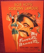2007 CLASSIC MOVIE POSTERS TRADING CARD #36 BOB HOPE MY FAVORITE BRUNETTE (1947)