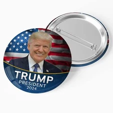 Trump 2024 Photo Campaign Pinback Button / DT24-103