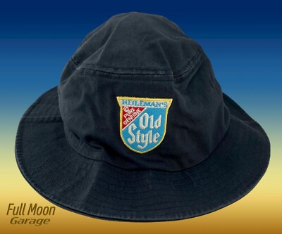 New Heileman's Old Style PBR Classic Mens Vintage Twill Bucket Cap Hat