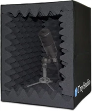 Portable Vocal Booth, Large Foldable Microphone Isolation Shield, Music Recordin