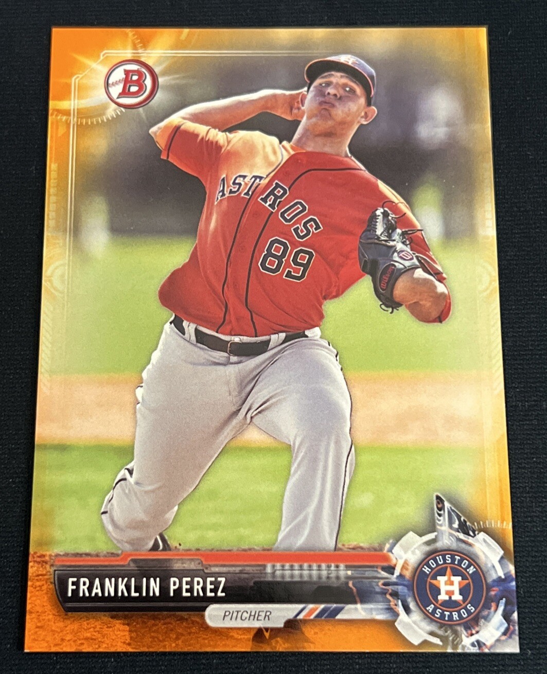 2017 Bowman Draft Orange Parallel 01/25 Franklin Perez #BD-5 SSP Houston Astros