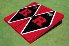 Rutgers University Black and Red Matching Diamond Cornhole Boards