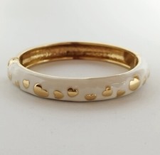 Bracciale Stroili Oro coll. “Sal Y Limon” metallo dorato smaltato bianco e cuori
