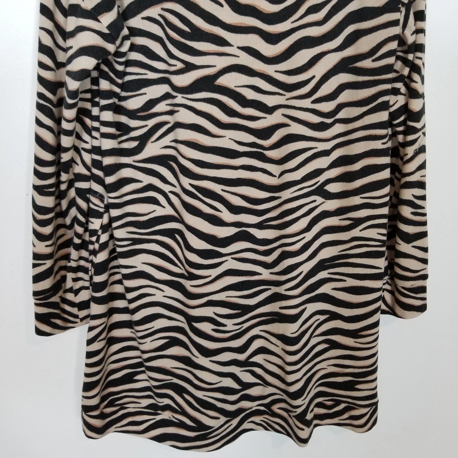 Vestito donna Kate Spade stampa animalier manica lunga taglia S marrone beige maglia pullover