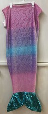 Mermaid Tail Soft Blanket Blue Pink Purple Sparkle Blue Sequin