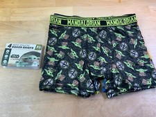 New Boy's Star Wars/The Mandalorian with Grogu Boxer Briefs Set of 4  SzXL-14/16 