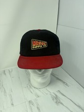 VINTAGE YUPOONG OSFA Mason Supply Company Snap Back Hat Cap Black And Red
