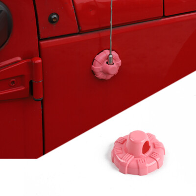 Pink Antenna Base Decor Cover Trim For Jeep Wrangler JT JL JK 07-23 Accessories