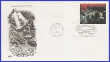 USA3 #3439 U/A ARTCRAFT FDC   Fanfin Anglerfish Deep Sea Creatures