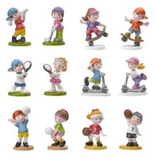 Dekofigur Sport 8,5 cm, Hobby Golf Tennis Volleyball Basketball Skaten Hobbyfun