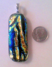 dichroic glass pendant fused hand made crafted