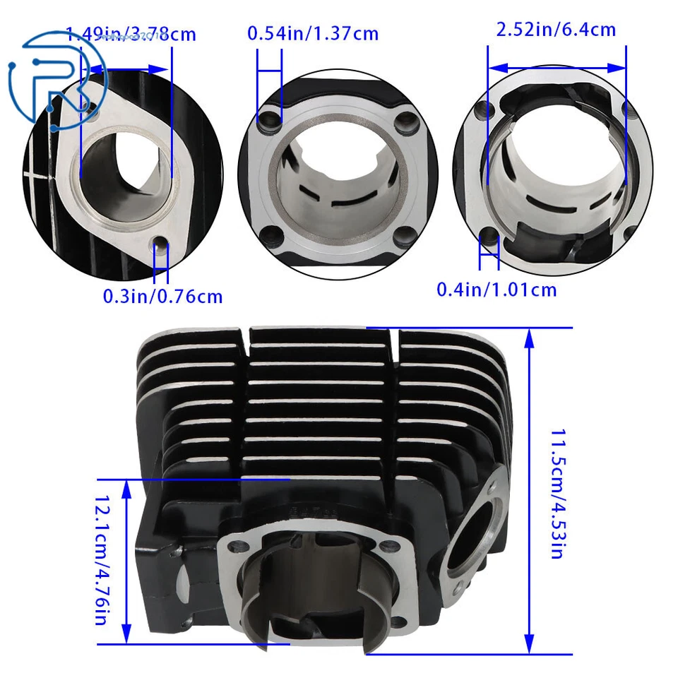 Pistones Anillos Muñeca Pasadores Kit Cilindro Para Yamaha RD350 1973 1974 1975 Foto 2 de 4