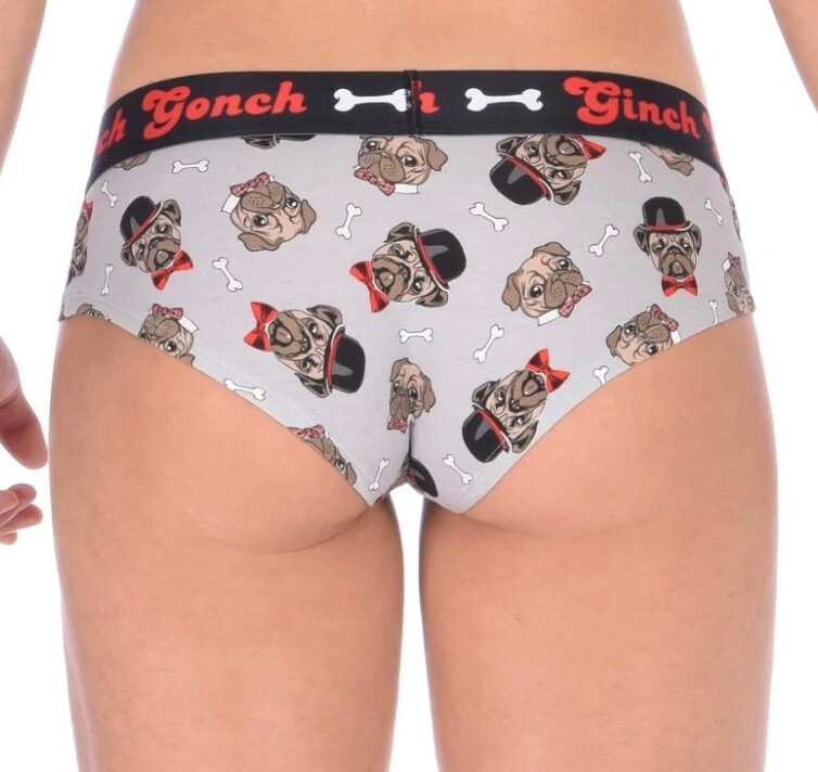 Ginch Gonch GoGo Dog PUG LIFE Women's Fun Cotton Underwear EXTRA