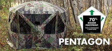 NEW Barronett Pentagon PT550BW Bloodtrail Backwoods Ground Blind 3-Man Hunting 