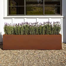 5ft 4ft Heavy Duty Corten Steel Garden Trough Planter Box Flower Pot Outdoor Tub