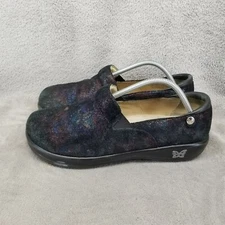 Alegria Shoes Womens Size 11.5 Keli Black Leather Slip On Comfort Clogs