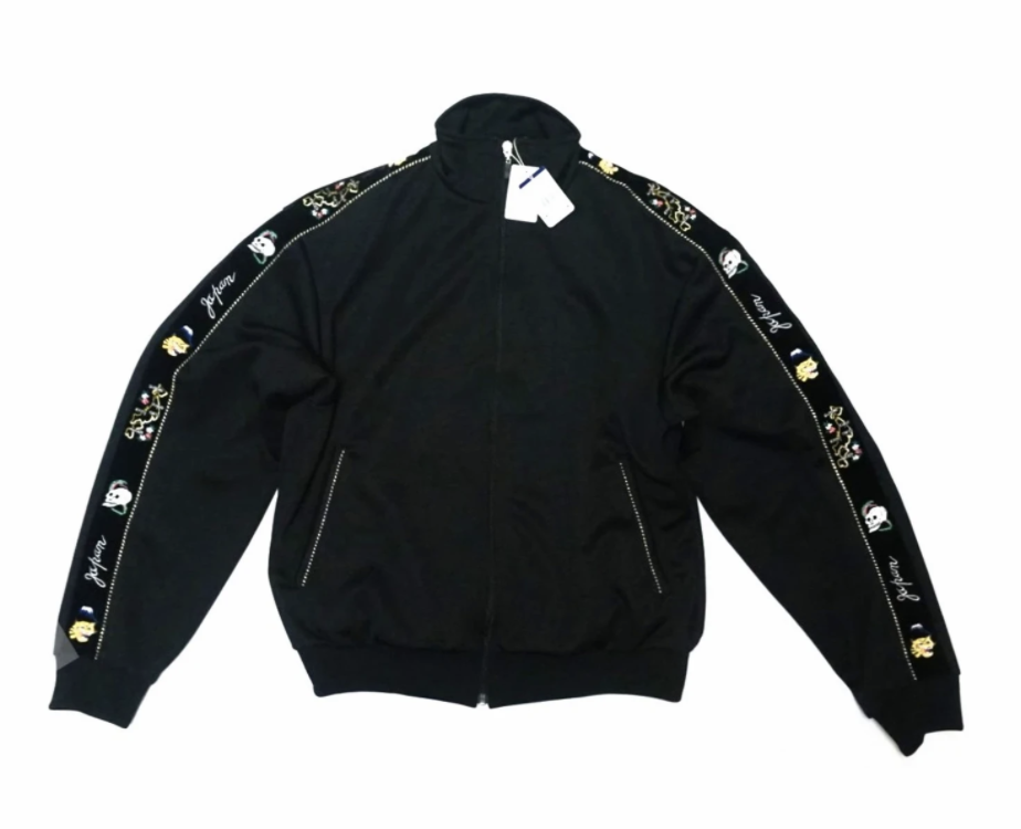 KAPITAL SKA TAPE TRACK JACKET BLACK Velvet Embroidered Size KAPITAL SKA TAPE TRACK JACKET BLACK Velvet Embroidered Size